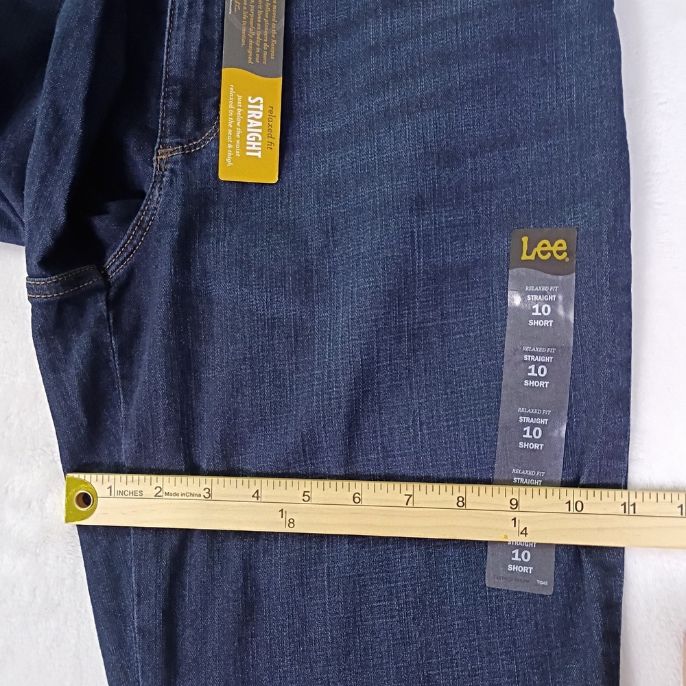 Lee Verona Relaxed Fit Straight Leg Jeans Indigo Blue Womens 10S 32x29 NWT - Picture 11 of 15
